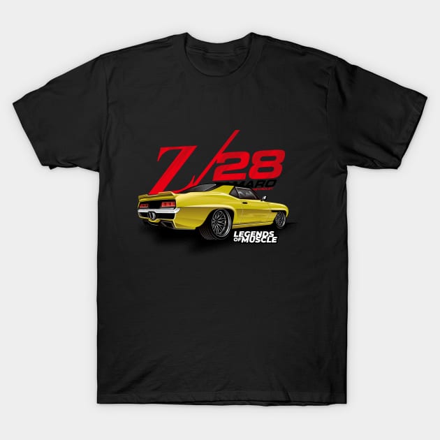 Muscle car classic camaro T-Shirt by Tjhtt Autoarts